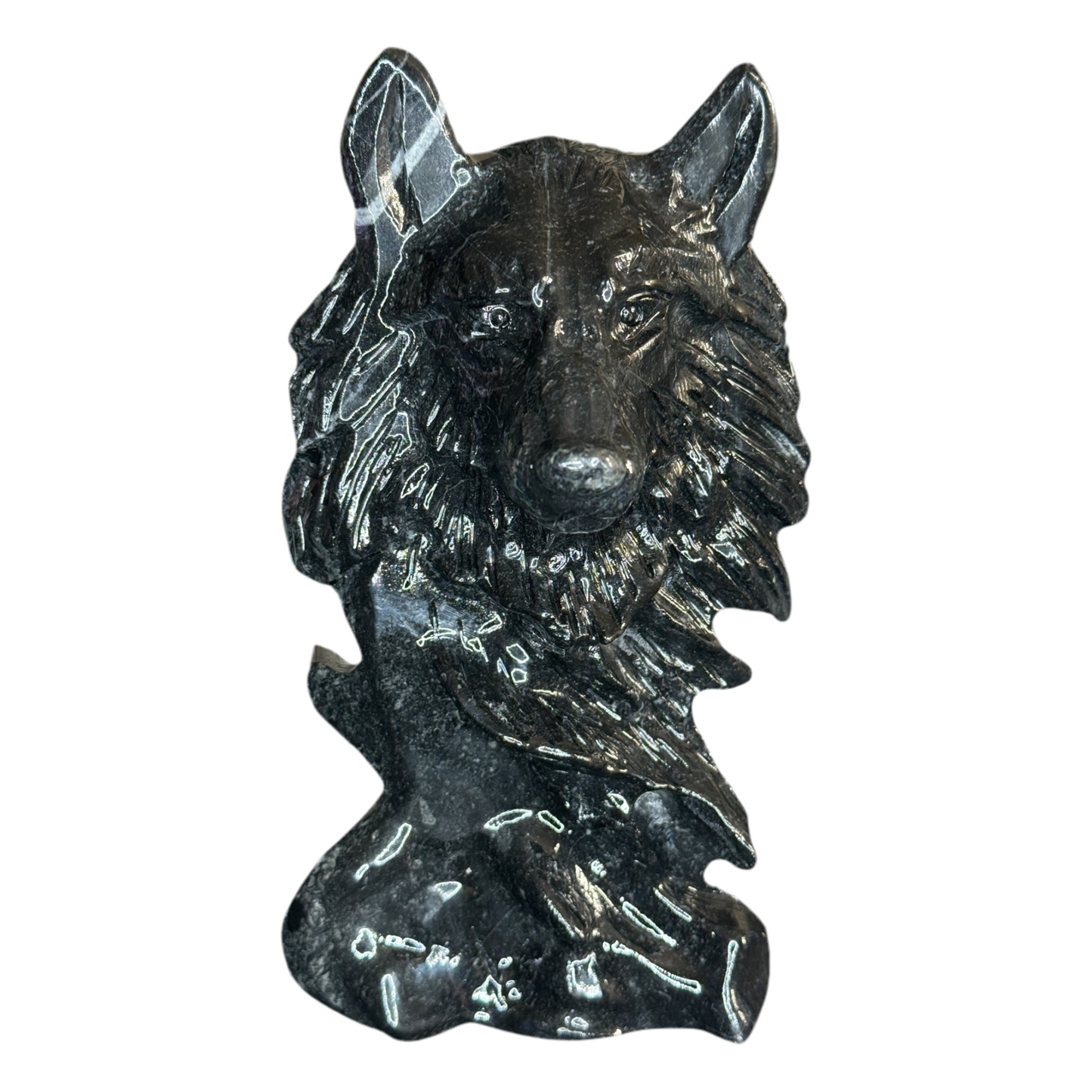 XL Black Jasper Wolf