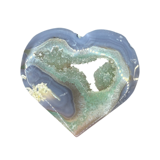 Druzy Agate Heart