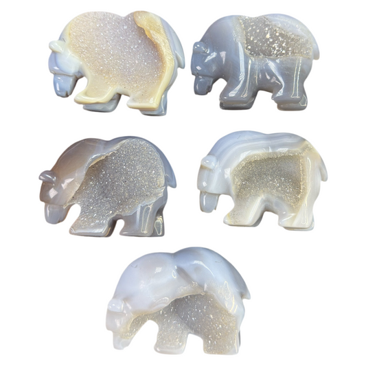 Druzy Agate Bears