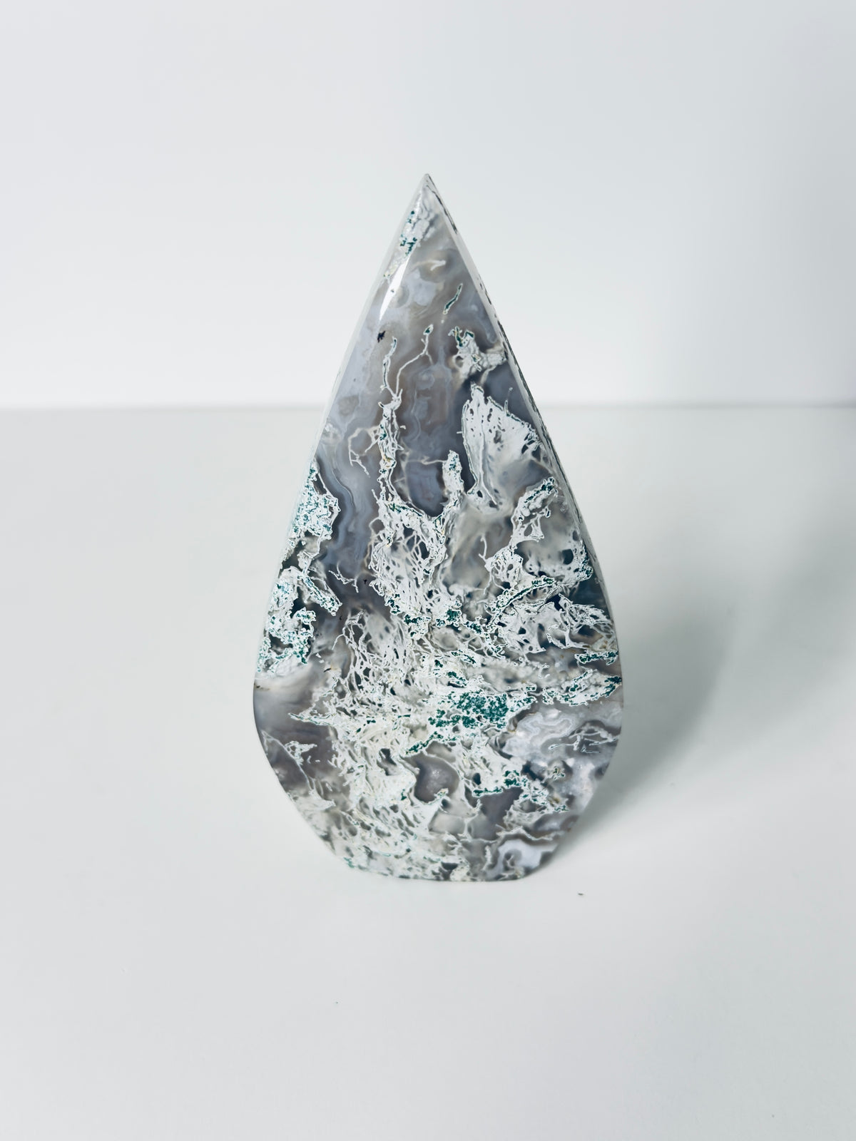Moss Agate Teardrop