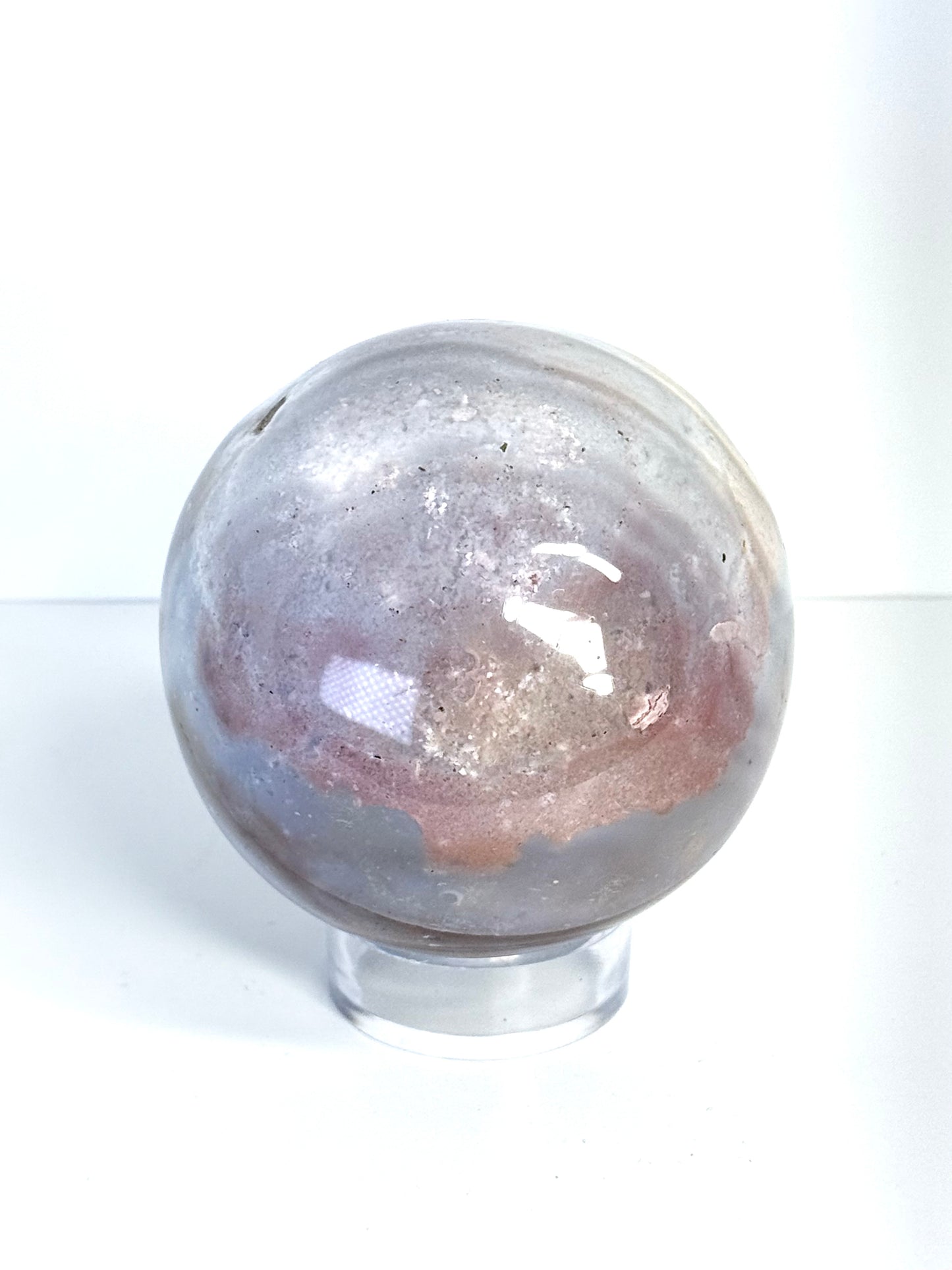 Pastel Pink Purple Sea Jasper Sphere