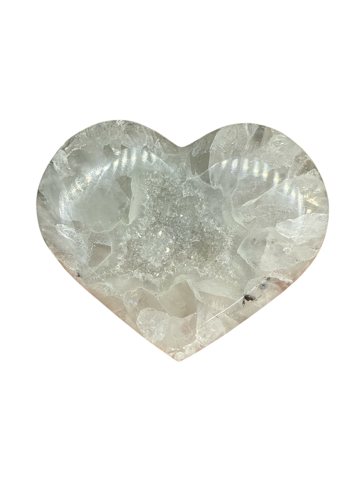 Druzy Agate Heart ( Comes With Stand )