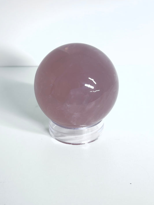 Gemmy Clear HQ Rose Quartz Sphere