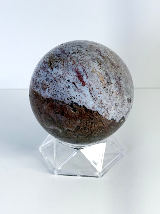 Moss Agate X Ocean Jasper Sphere