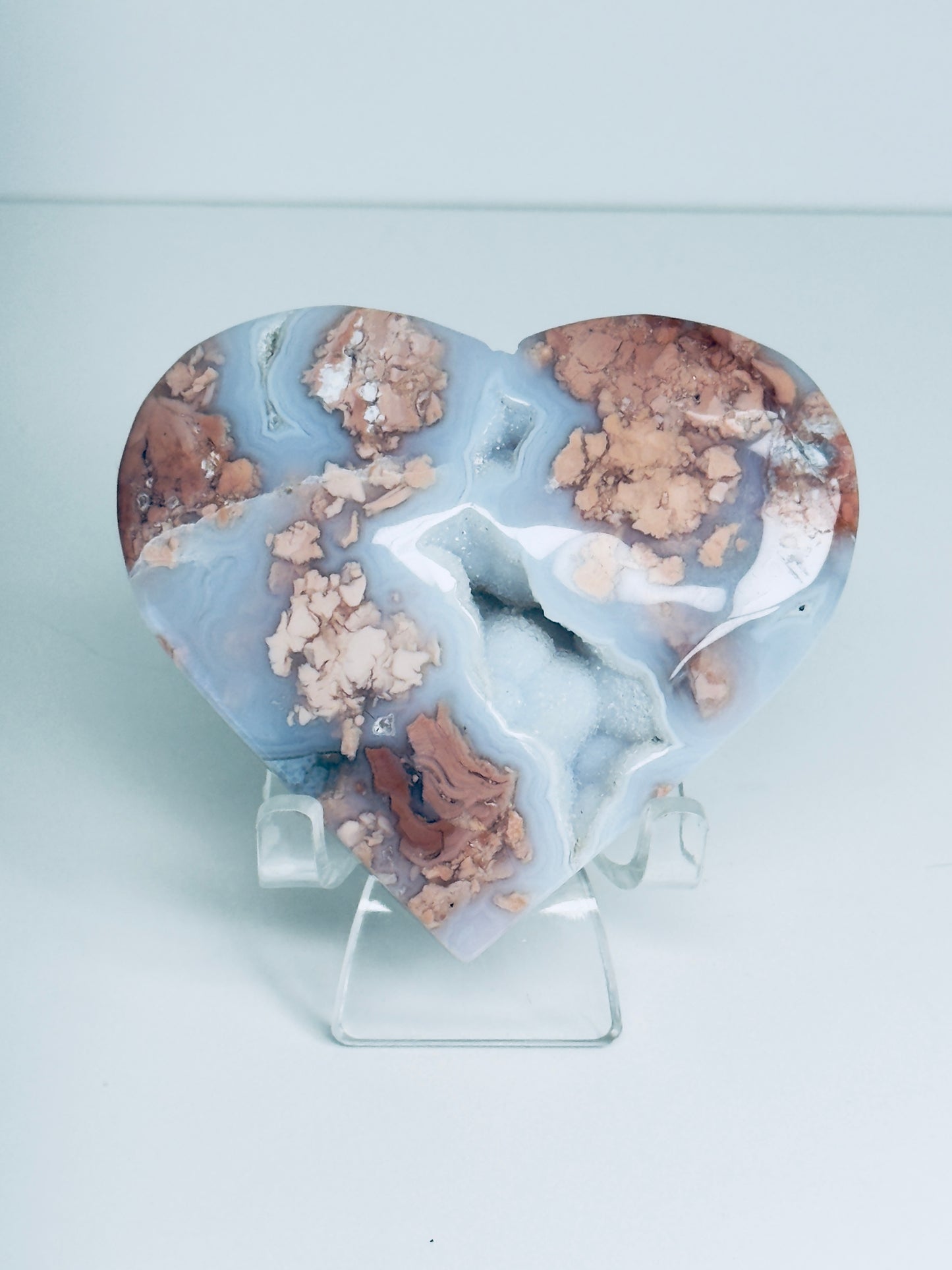 Pink Agate Heart
