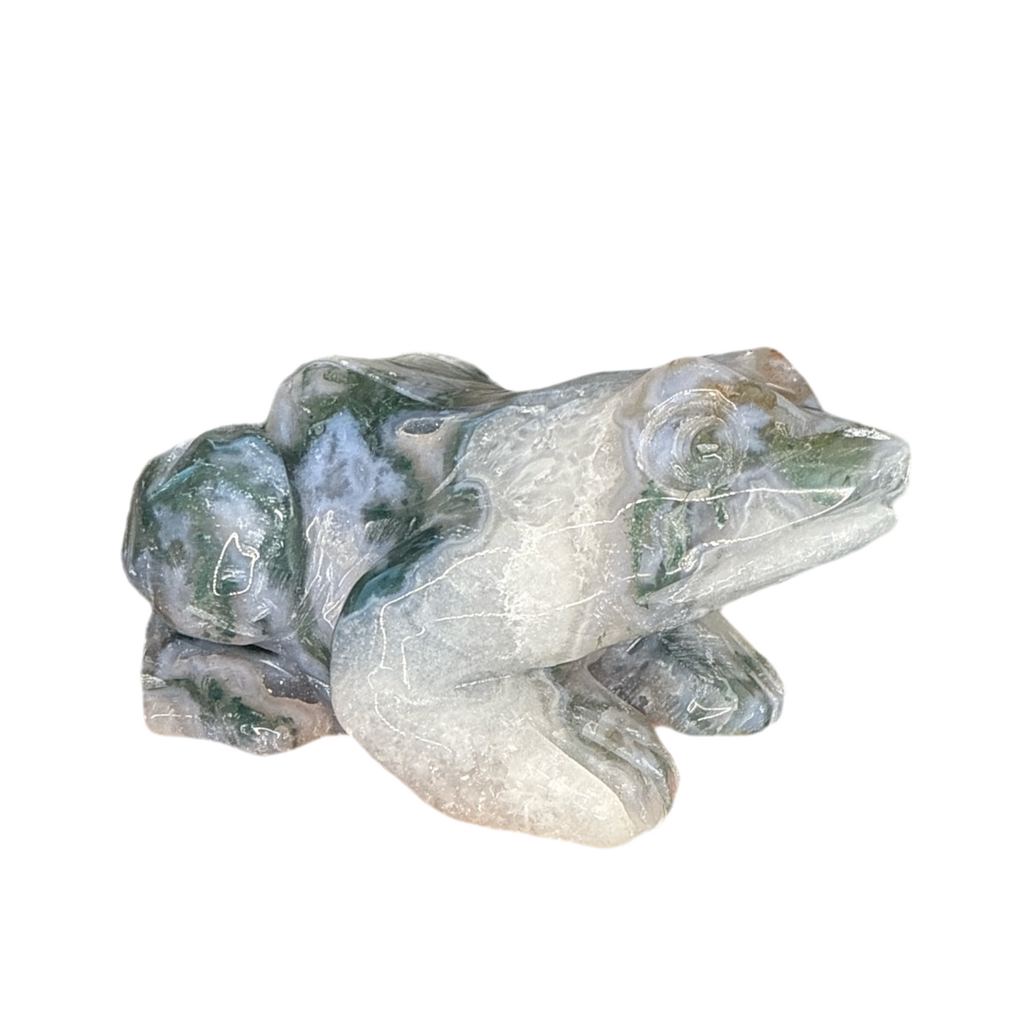 Moss Agate Frog
