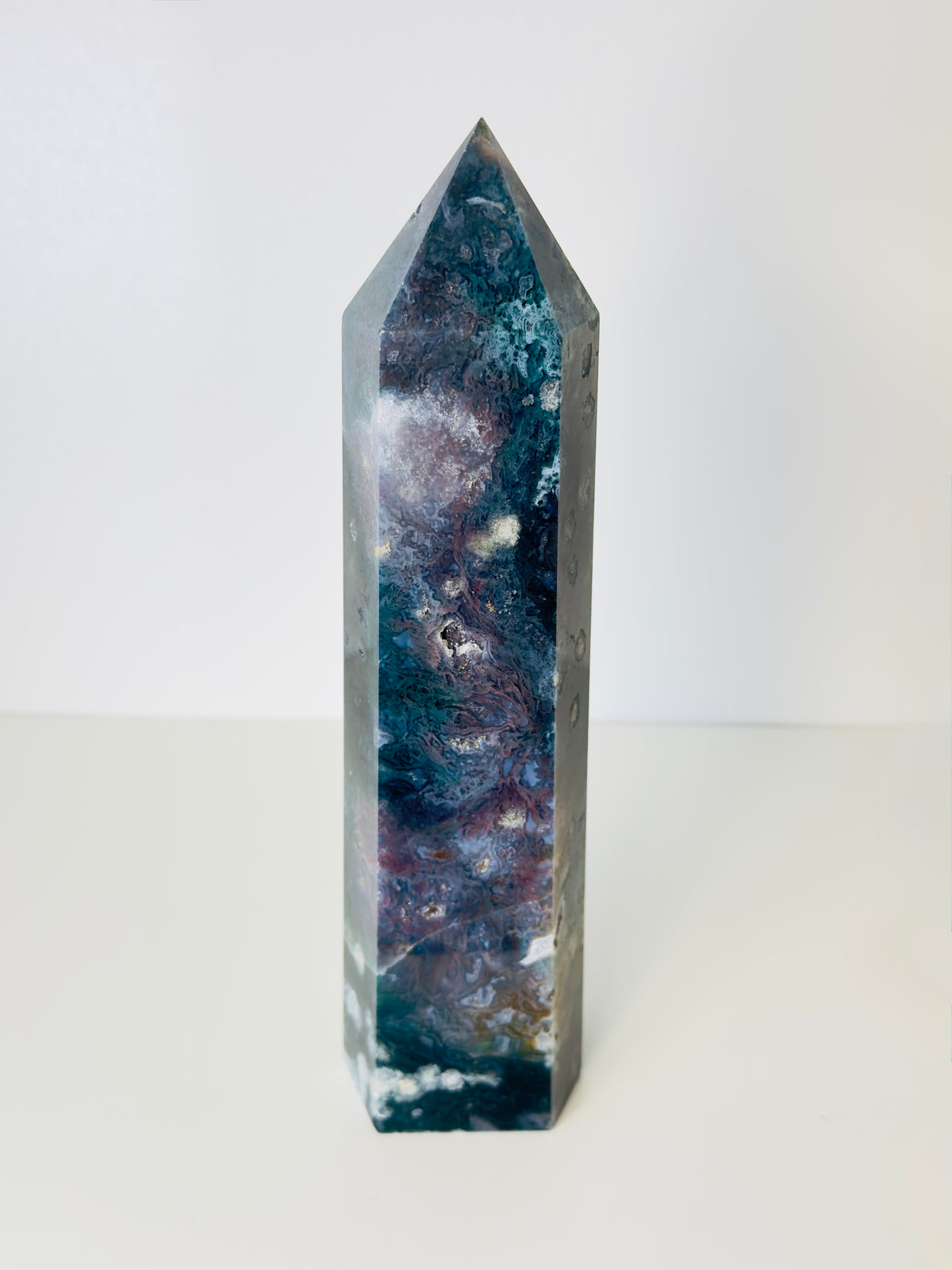 Moss Agate X Ocean Jasper Tower