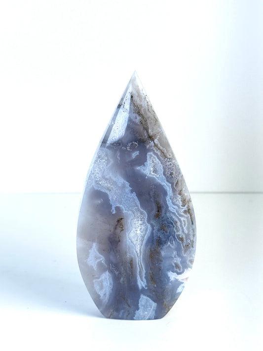 Moss Agate Tear Drop