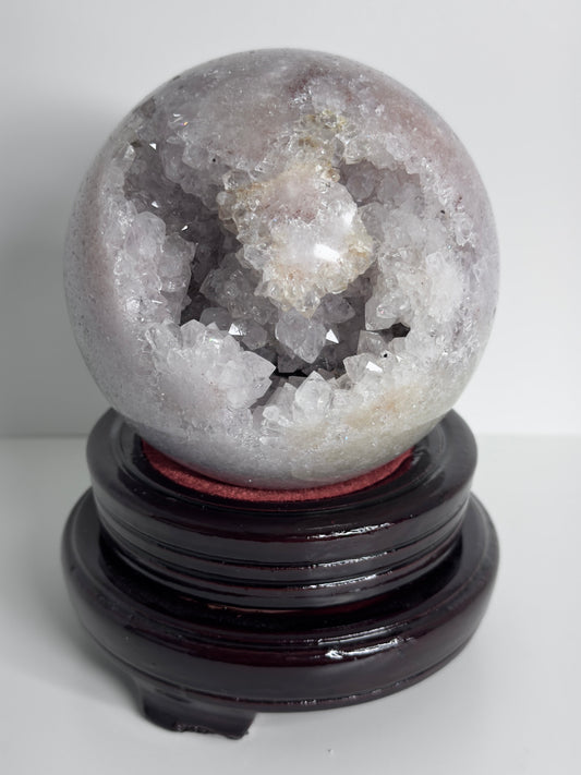 Pink Amethyst Sphere Statement piece