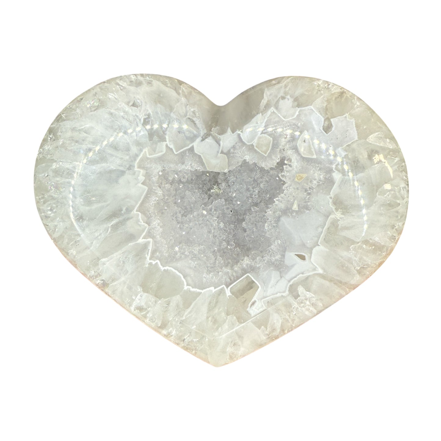 Druzy Agate Heart (Comes With Stand )