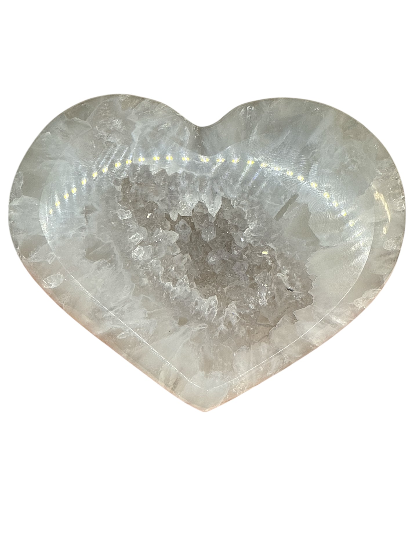 Druzy Agate Heart ( Comes With Stand )