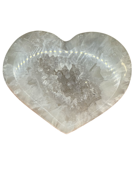 Druzy Agate Heart ( Comes With Stand )