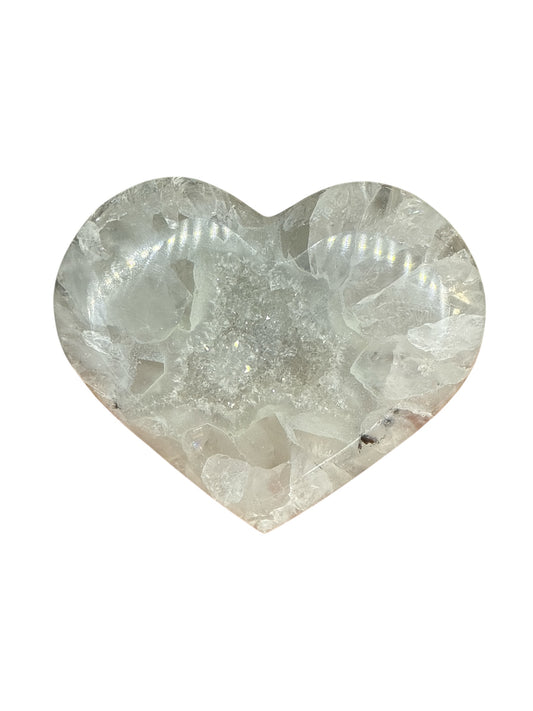 Druzy Agate Heart ( Comes With Stand )